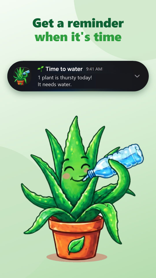 Watering reminder notification